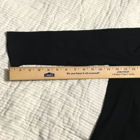 Ralph Lauren Black Women's Top with Faux Leather Shoulder Accents Size Large - Picture 5 of 6